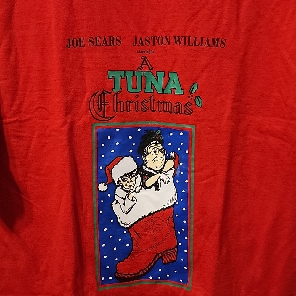 Vintage A Tuna Christmas T-Shirt Size Large 100% Cotton - Picture 2 of 6